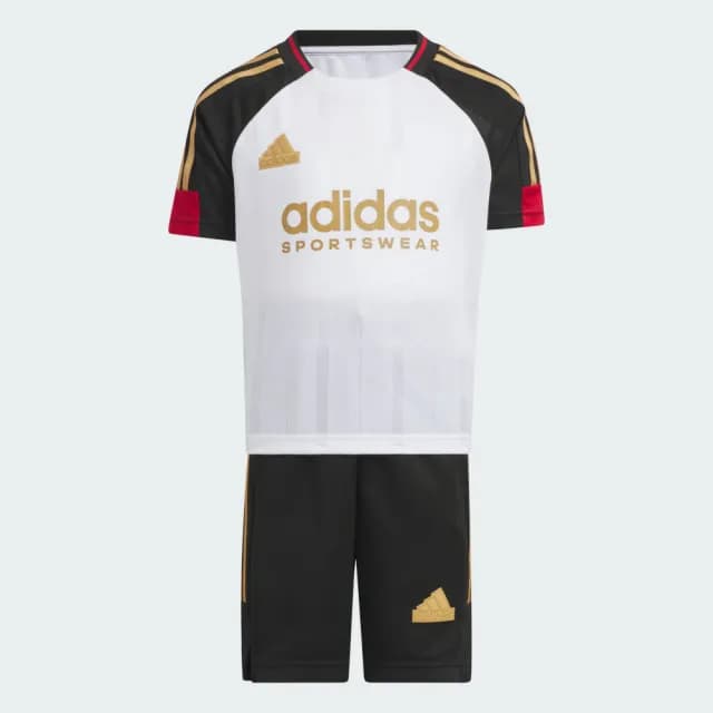 【adidas 愛迪達】TIRO 運動套裝 短袖/短褲 吸濕排汗 童裝 JN6504