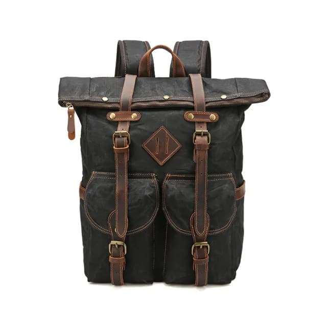 【巴黎精品】父親節禮物 後背包帆布雙肩包(復古刷色大容量旅行男女包包5色a1hf23)