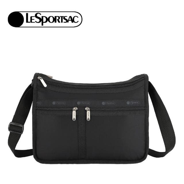 【Lesportsac】DELUXE EVERYDAY BAG 日常百搭斜背包 母親節 送禮 禮物(神秘黑)
