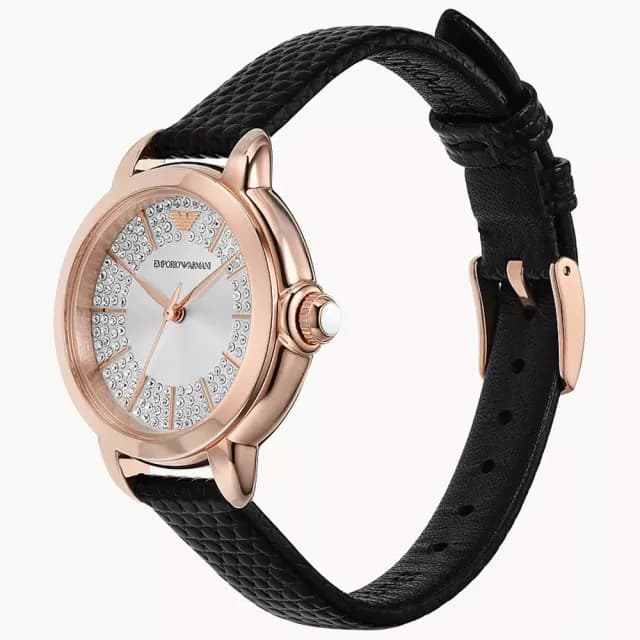 【EMPORIO ARMANI】亞曼尼 晶鑽女錶-32mm 禮物 送禮 推薦(AR11631)
