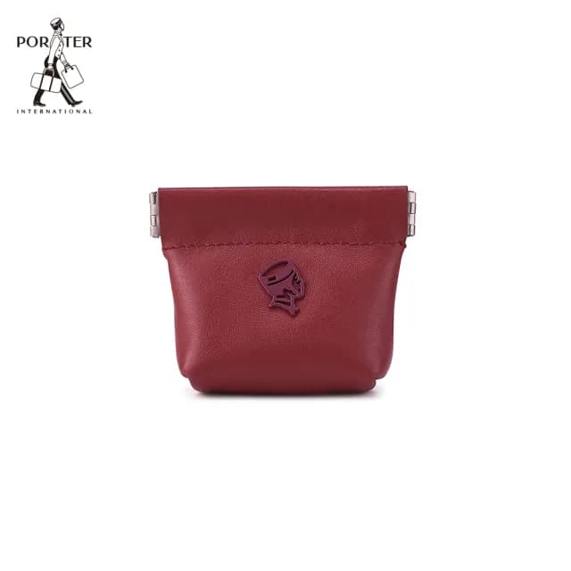【PORTER INTERNATIONAL】內斂質蘊CENTRIC真皮零錢包(紅)