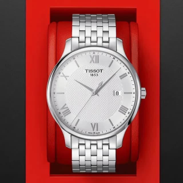【TISSOT 天梭 官方授權】TRADITION 經典羅馬石英腕錶 畢業禮物 送禮 推薦(T0636101103800)
