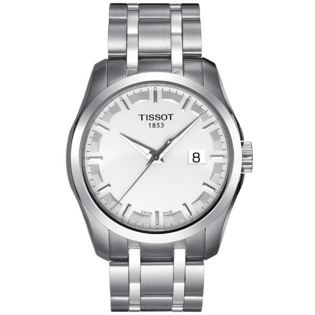 【TISSOT 天梭 官方授權】COUTURIER 簡約石英腕錶 母親節 禮物 推薦(T0354101103100)