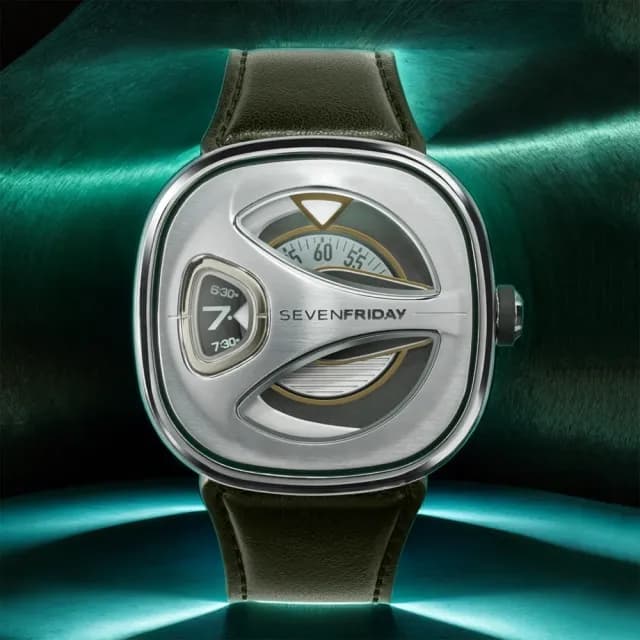 【SEVENFRIDAY】ME系列流線型機械錶-墨綠皮帶/44.5x44mm 送禮 禮物 推薦(ME1/02)