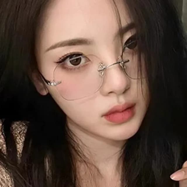 【LEESA】全鈦眼鏡架\文青眼鏡\無度數眼鏡\無邊框眼鏡\眼鏡\鏡框\鏡架\純鈦眼鏡\無框眼鏡\