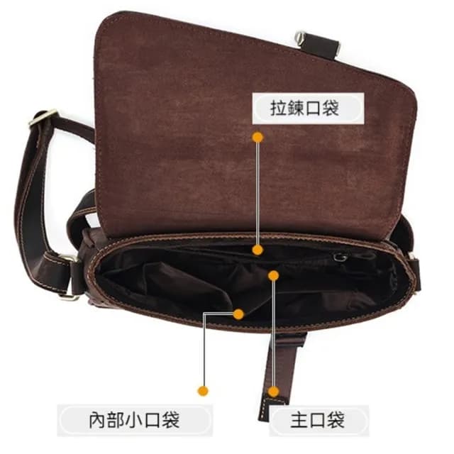 【KT DADA】父親節禮物 斜背包 男生包包 攜便包 郵差包 方包 側背小包 復古包包 歐美包包 真皮包包 牛皮包