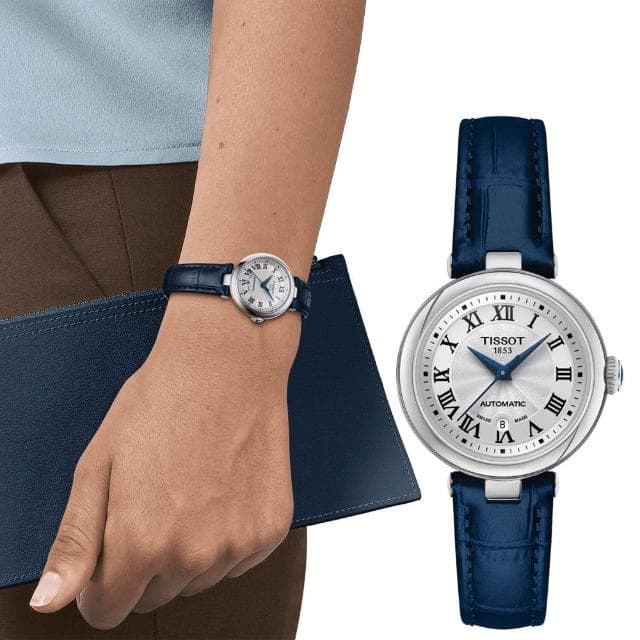 【TISSOT 天梭 官方授權】Bellissima 羅馬機械錶女錶 母親節 禮物 送禮(T1262071601300)