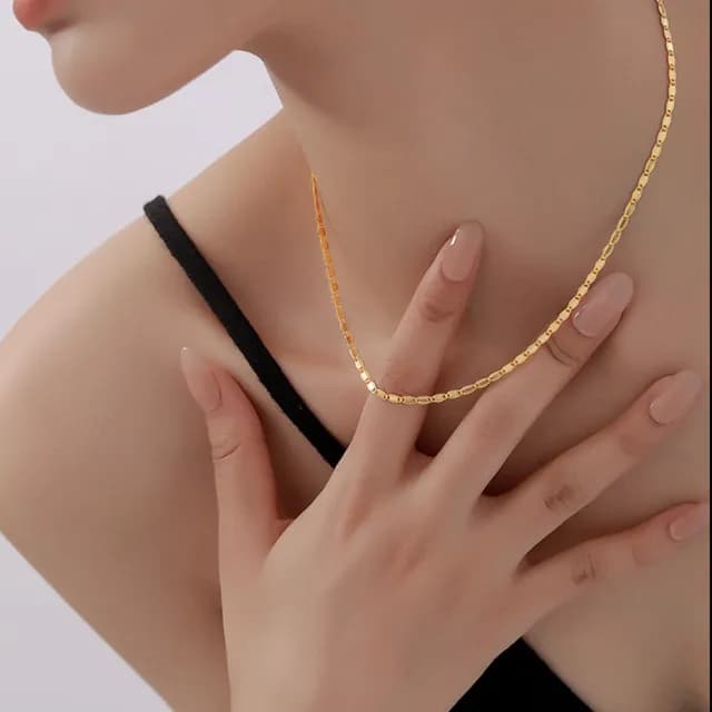 【KT DADA】復古項鏈 法式項鍊 鍍金項鍊 簡約手鏈 細手鍊 女生禮物 短項鍊 鎖骨鏈 ins項鍊 扁鍊