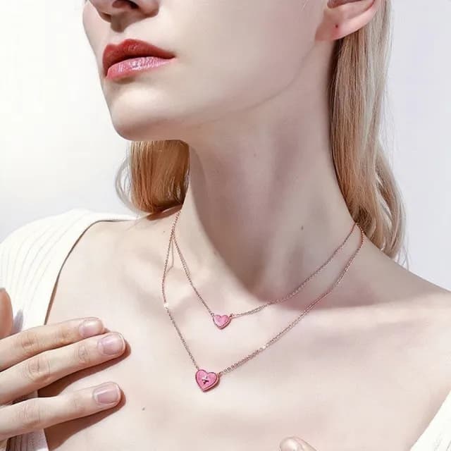 【KT DADA】情人節禮物 純銀項鍊 項鍊女 愛心項鍊 玫瑰金項鍊 金色項鍊 龐克教母 可愛項鍊 復古項鍊 Y2K項