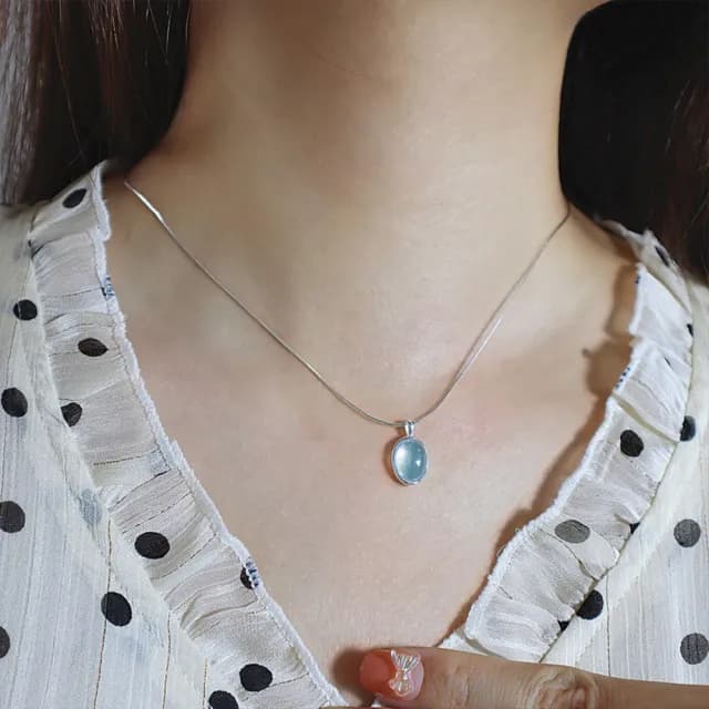 【MoonDy】雙11 項鍊 短鍊 橢圓項鍊 水滴鎖骨鏈 水滴項鍊 藍色項鍊 蛇骨鍊 閨蜜項鍊 情人節禮物