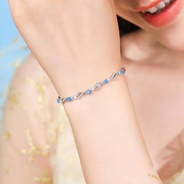 【KT DADA】S999 純銀手鍊 結婚禮物 飾品 小禮物 水晶手鍊 日本手鏈 韓國手鏈 女生手鏈 女手鍊
