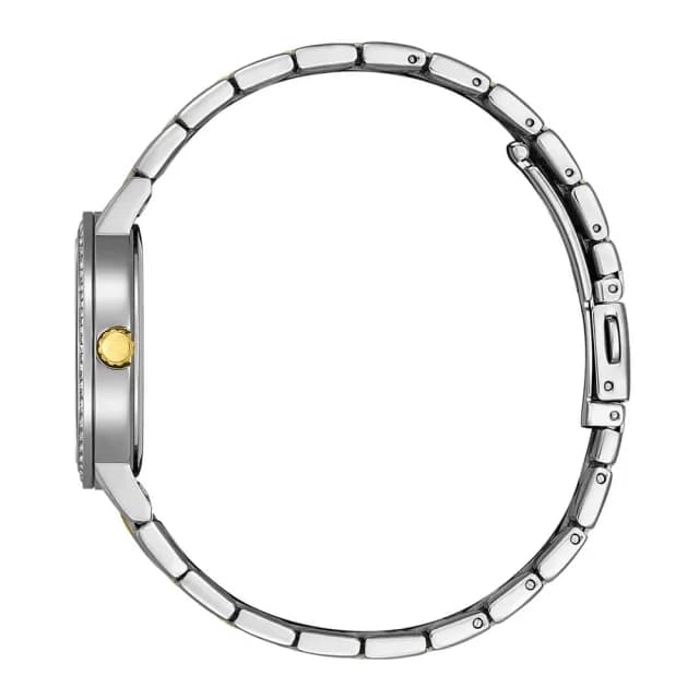 【CITIZEN 星辰】LADYS系列 白蝶貝 時尚水晶腕錶 七夕 情人節 送禮 推薦(EL3104-54D)