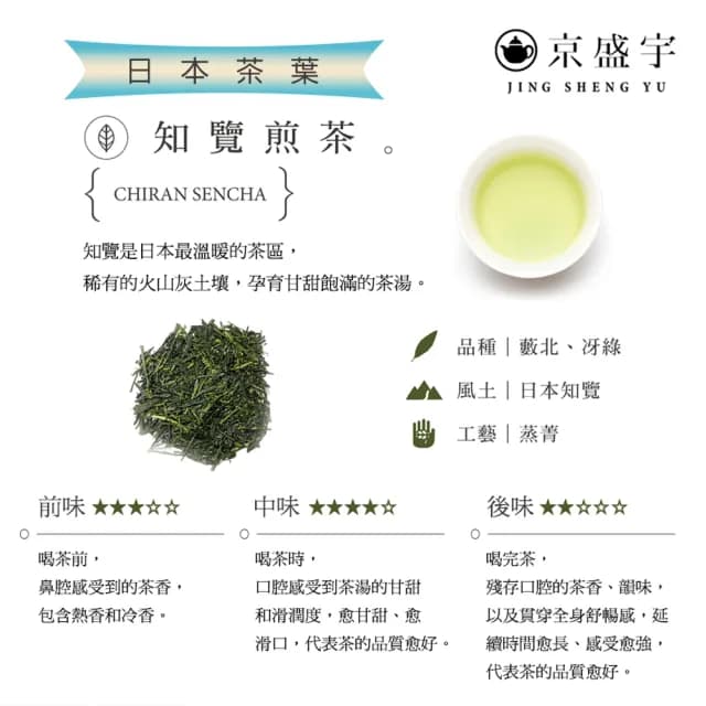 【京盛宇】日本知覽煎茶-100g罐裝茶葉(煎茶/日本茶葉)