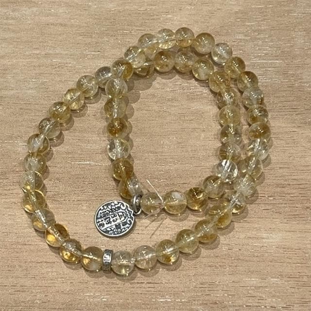 【Penny珮妮】招財黃阿賽雙圈塔晶共生s925銀手鍊6mm(生日禮物/母親節/閨密送禮/交換禮物/情人節)