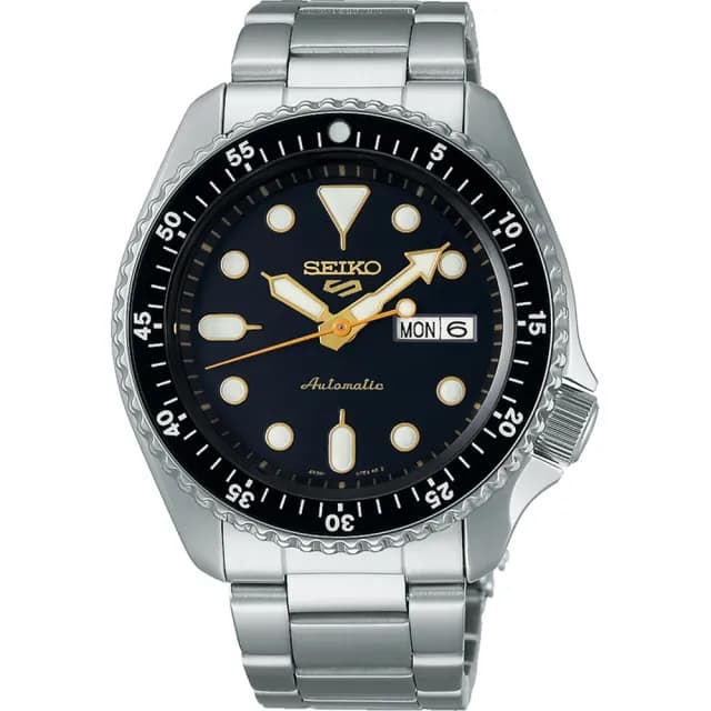 【SEIKO 精工】5 Sports 55周年限量 尊爵黑金 機械錶 父親節禮物(SRPK05K1/4R36-13T0D)