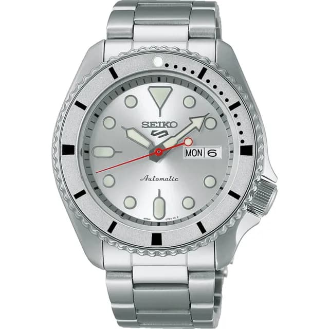 【SEIKO 精工】5 Sports 55周年限量 冰川銀 機械錶 父親節禮物(SRPK03K1/4R36-14T0S)