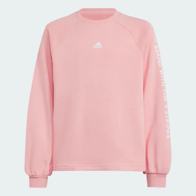 【adidas 愛迪達】長袖上衣 大學T 童裝 IV7044
