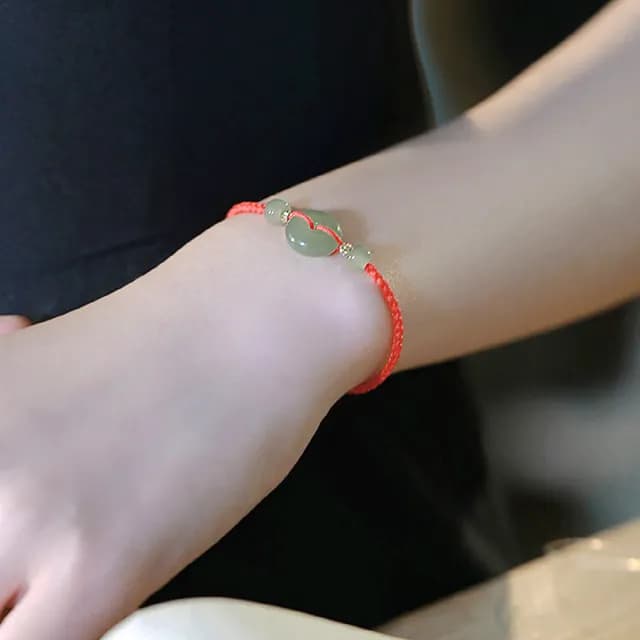 【MoonDy】雙11 手環 紅繩手鍊 平安扣 編織手鍊 招財手鍊 和田玉手鍊 平安扣手鍊 本命年 保平安