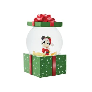 【Enesco】精品家飾 Disney 迪士尼 米奇聖誕禮物水晶球居家擺飾
