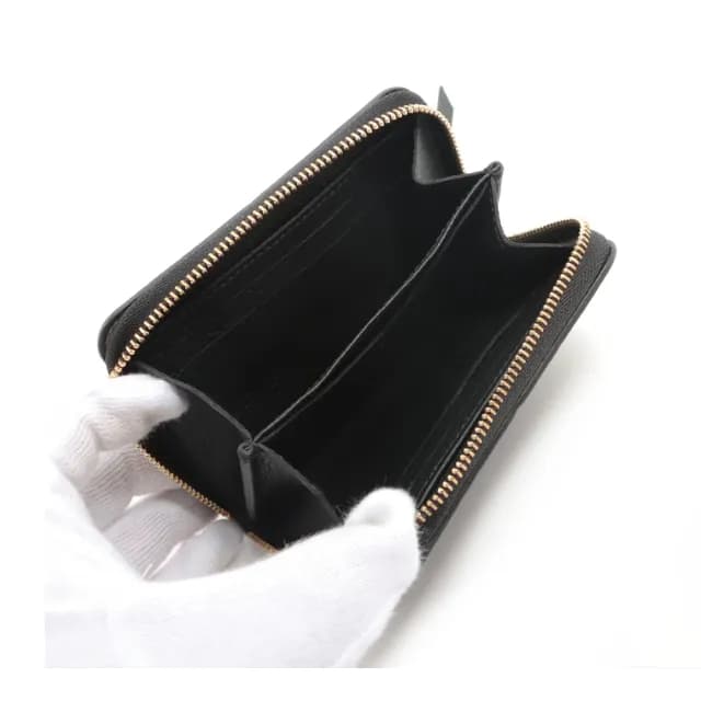 【Louis Vuitton 路易威登】M60574 經典Monogram壓紋牛皮拉鍊零錢包(黑色)