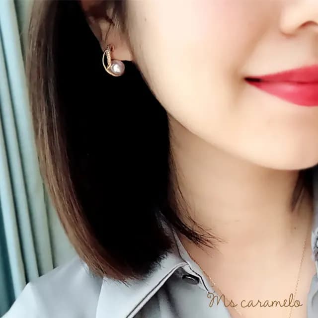 【焦糖小姐 Ms caramelo】鋯石耳環(鋯石&貝珠 耳環)