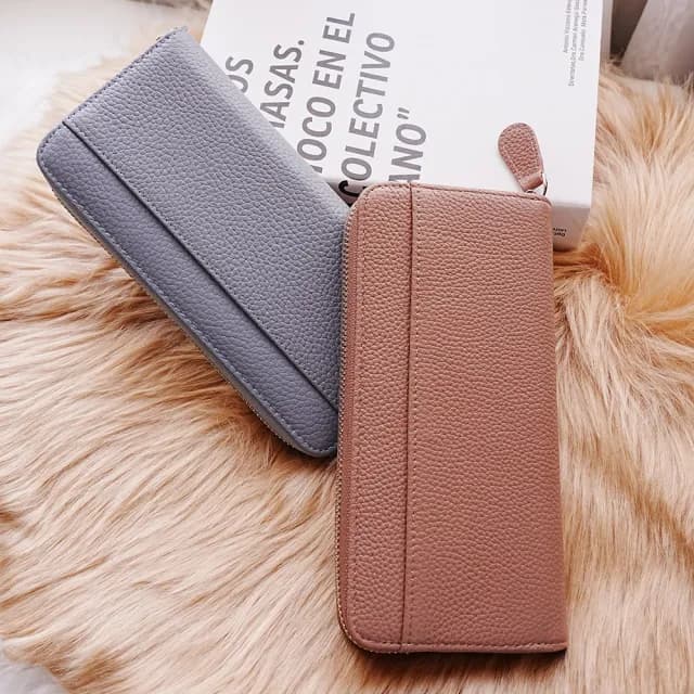 【MoonDy】雙11 錢包 皮包 高CP 長夾 長夾女生 風琴卡包 包 牛皮長夾 錢包女 長款拉鏈