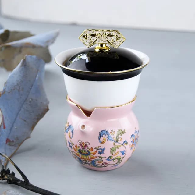 【TALES 神話言】新乾隆美學-小乾隆茶器妃子款(1壺1杯 文創 禮品 禮物 收藏 茶具)