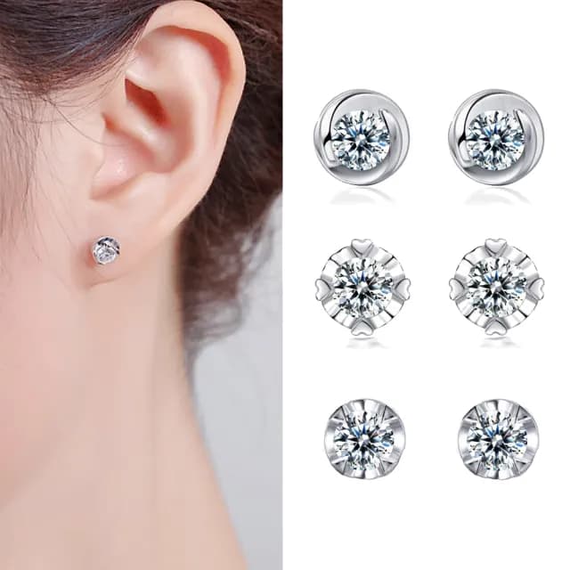 【BRILLMOND JEWELRY】天然鑽石耳環30分PT950鉑金三款選(天然鑽石總重30-36分)