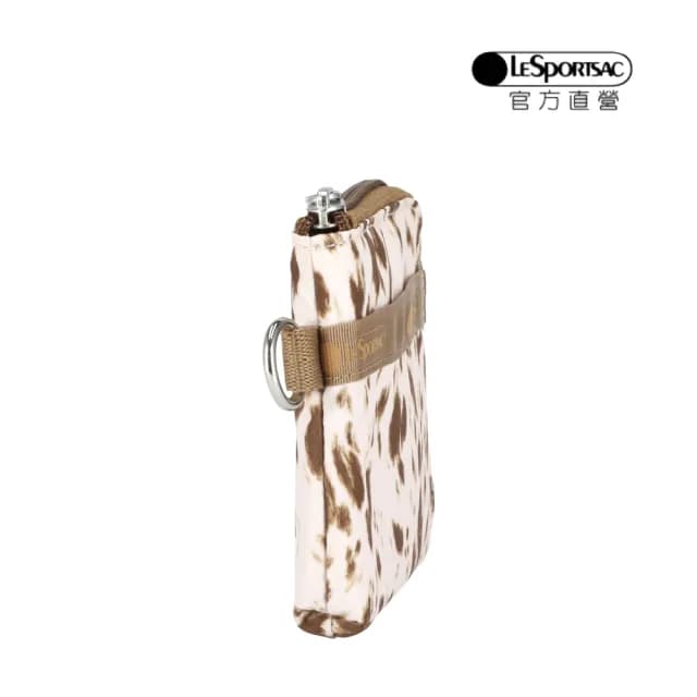 【LeSportsac官方直營】輕量尼龍 極簡輕薄錢包(1112 抽象鹿紋)