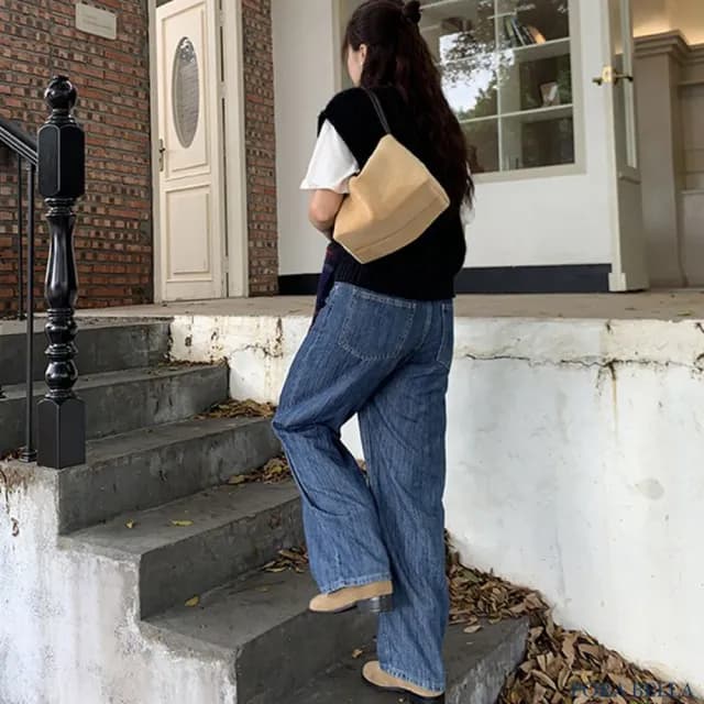 【Porabella】秋冬簡約休閒款 絨面復古拼接手提包單肩包 ins風 送女友 情人節禮物首選 Bags