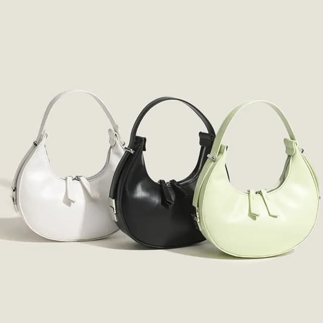 【Porabella】簡約休閒 月牙純色手拎包腋下包 ins風 送女友 情人節禮物首選 Backpack Bags