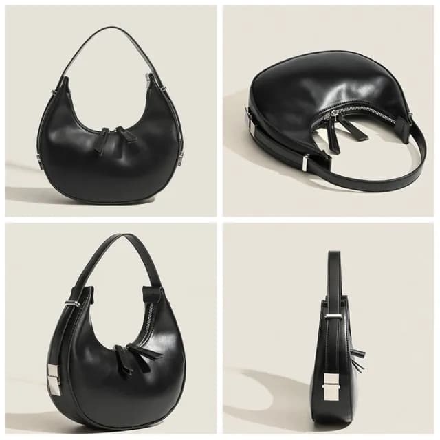 【Porabella】簡約休閒 月牙純色手拎包腋下包 ins風 送女友 情人節禮物首選 Backpack Bags