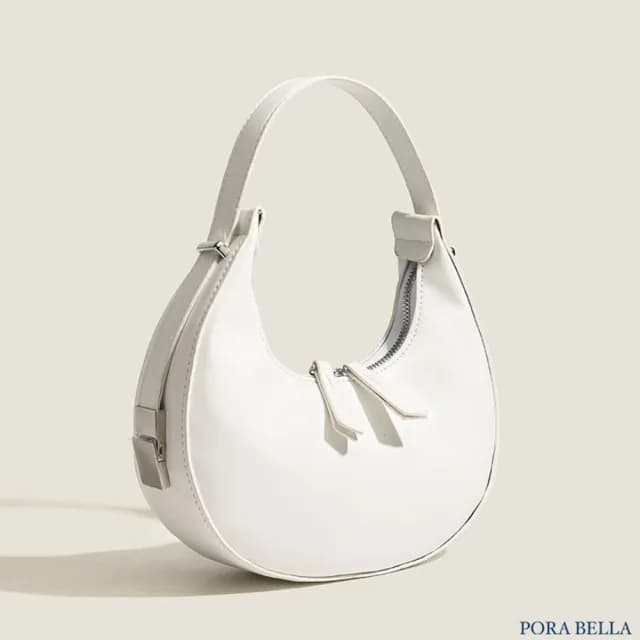 【Porabella】簡約休閒 月牙純色手拎包腋下包 ins風 送女友 情人節禮物首選 Backpack Bags