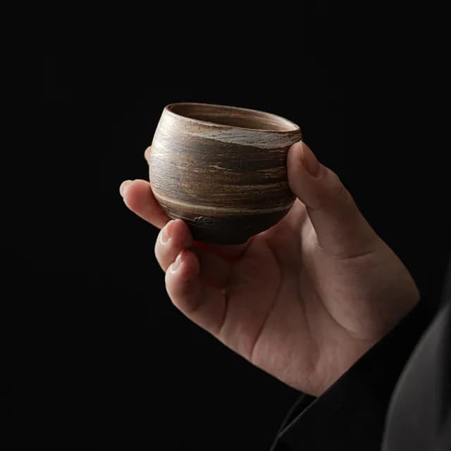 【TEA Dream】日式藤二古風高質感手工粗陶茶杯(水杯 茶具 泡茶茶杯 交換禮物)