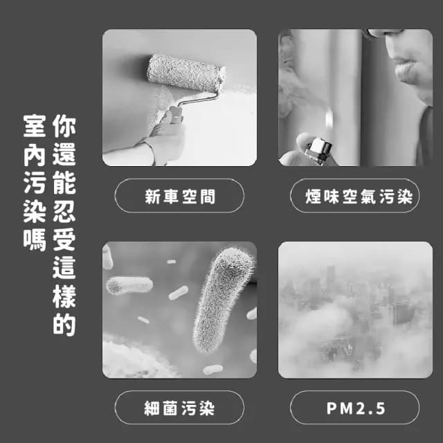 【Air流動】車載雙進風高效負離子淨化器(多彩呼吸燈 空氣清淨機 氣氛燈 車用 裝飾品 禮物)