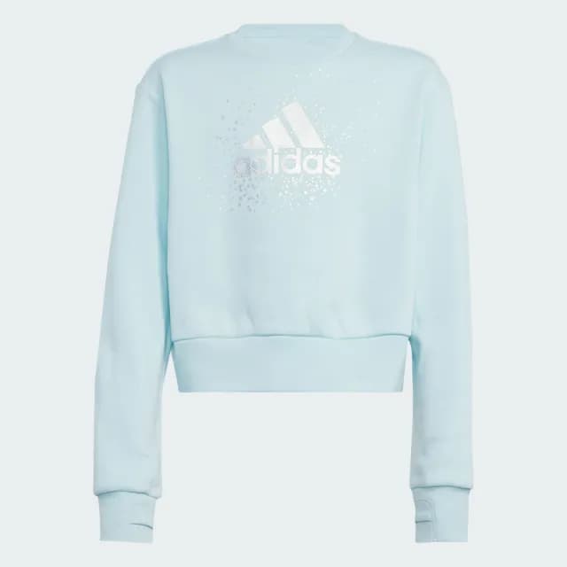 【adidas 愛迪達】GLAM CREW 長袖上衣 大學T 童裝 IV9417