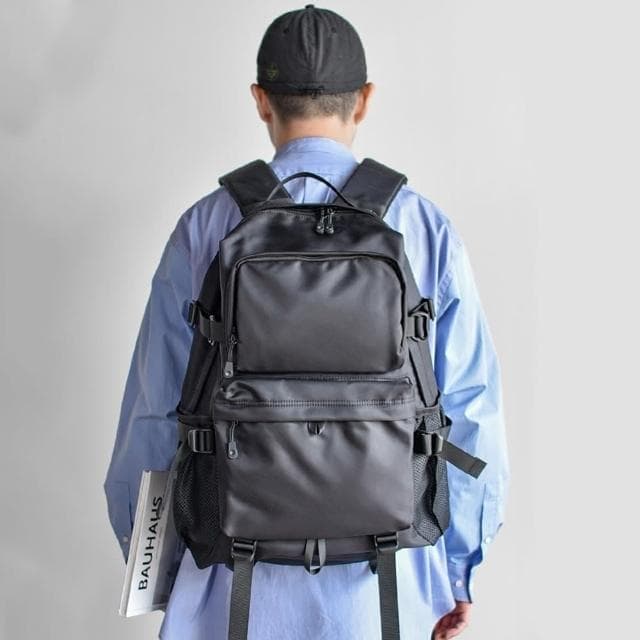 【LEEHER】母親節禮物 男生/包包/15吋筆電包/尼龍後背包/防潑水包/黑色包/日系包包/大學生後背包/電腦後背
