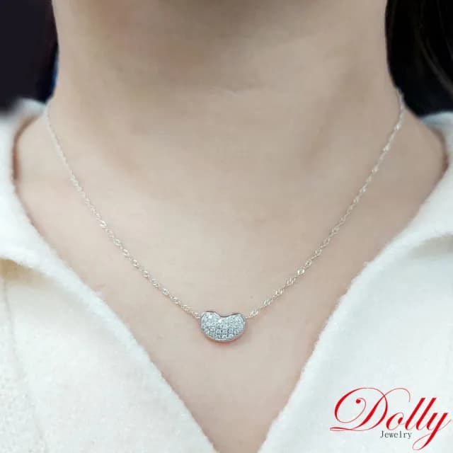 【DOLLY】0.30克拉 F/VS2 天然鑽石14K金鑽石鎖骨鍊(母親節 長輩送禮 交換禮物首選)