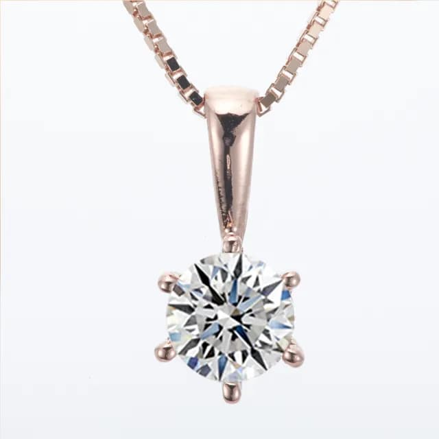 【DOLLY】0.50克拉 天然鑽石完美車工18K玫瑰金鎖骨鍊-015(母親節 長輩送禮 交換禮物首選)