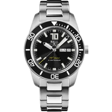 【BALL 波爾】Engineer Master II 夜光70週年 彩虹燈管 機械腕錶 42mm  禮物 推薦(DM3308A-S2-BKR)