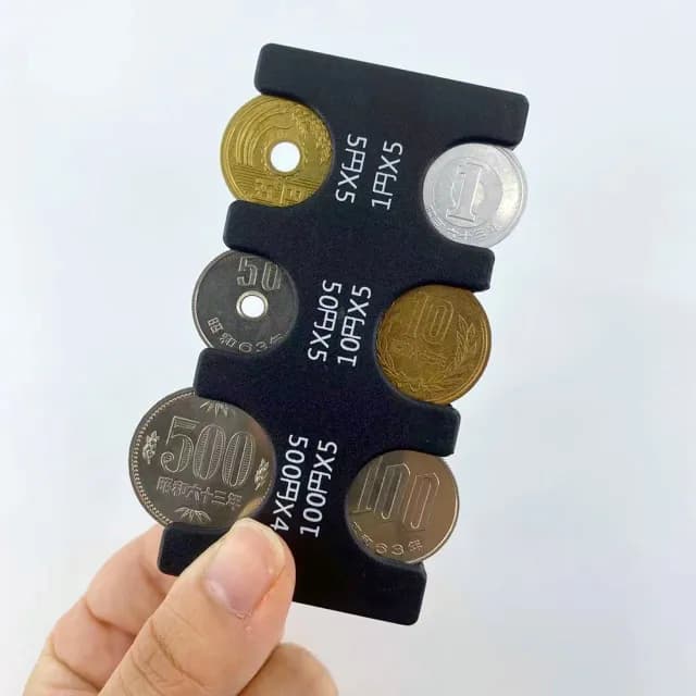 【YORI優里】日幣零錢夾(日圓硬幣夾 硬幣分類零錢包)