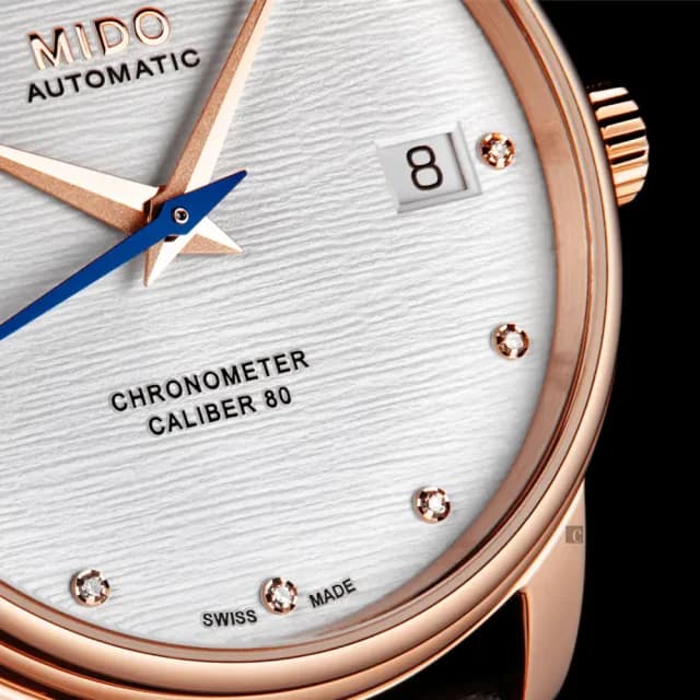 【MIDO 美度】官方授權 Baroncelli 永恆系列天文台認證機械女錶-34mm 手錶 禮物 推薦(M0272083603600)