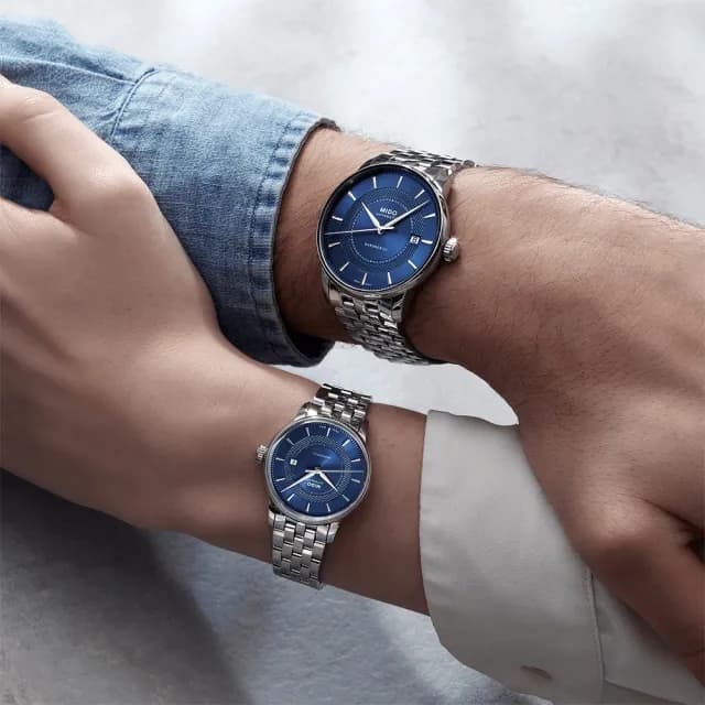 【MIDO 美度】官方授權 Baroncelli 永恆系列 午夜藍 機械女錶-30mm 手錶 禮物 推薦(M0372071104101)