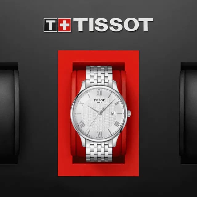 【TISSOT 天梭】TRADITION系列 經典羅馬石英腕錶 畢業禮物 送禮 推薦(T0636101103800)