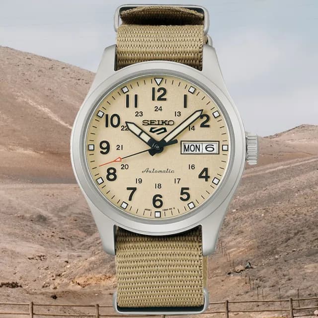 【SEIKO 精工】5 Sports系列 Lineup 復古軍風 機械腕錶 父親節 禮物 送禮 推薦(SRPJ83K1/4R36-13P0U)