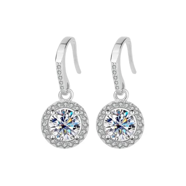 【巴黎精品】現貨+預購 莫桑鑽石耳環925純銀耳環耳針銀飾(1+1克拉女飾品生日情人節禮物6色a1ds41)