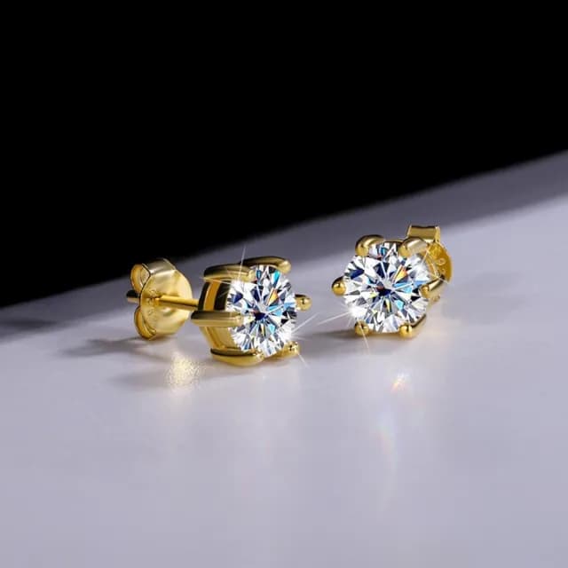 【巴黎精品】現貨+預購 莫桑鑽石耳環925純銀耳環耳針銀飾(1+1克拉女飾品生日情人節禮物6色a1ds44)