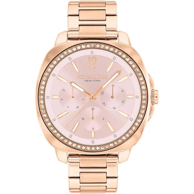 【COACH】Kitt 晶鑽日曆三眼女錶 34mm 新年 禮物 推薦(CO14504399)