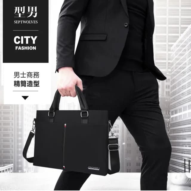 【BONum 博紐】父親節禮物 牛津布男仕商務休閒前袋兩用包(筆電包 公事包 電腦包 上班 男用 包
