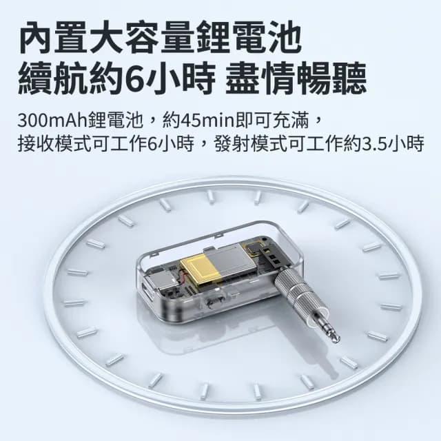 【YORI優里】多功能藍芽連接器(藍牙5.3適配器 音樂接收發射 無線藍牙音響)